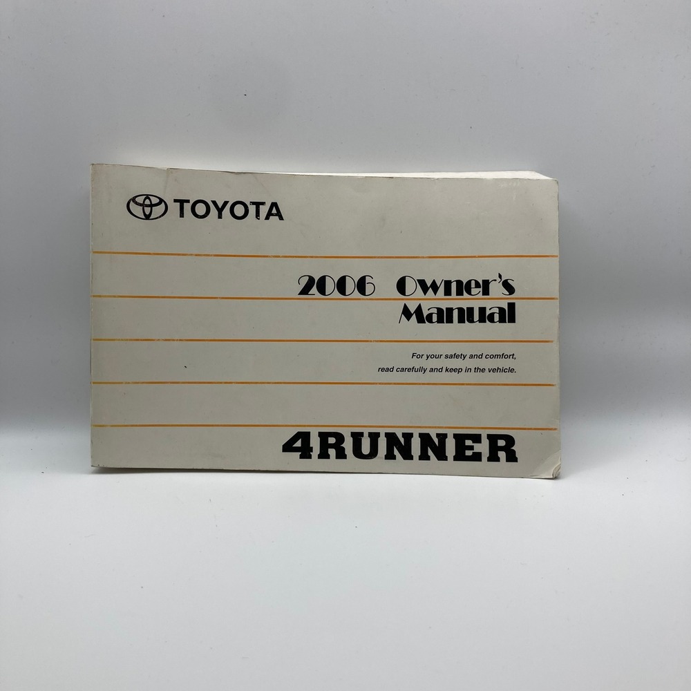 2006 Toyota 4Runner Owners Manual‎ OM35852U 01999-35852 OEM